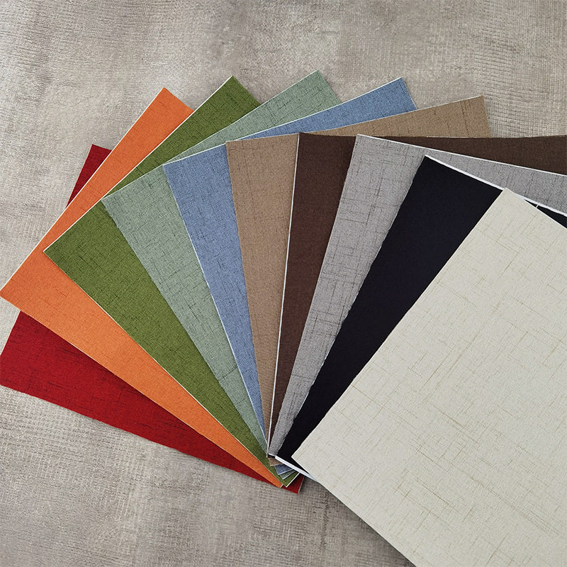 新款纯色亚麻绣花底布仿棉麻沙发面料抱枕靠垫家纺猫抓破洞修补贴