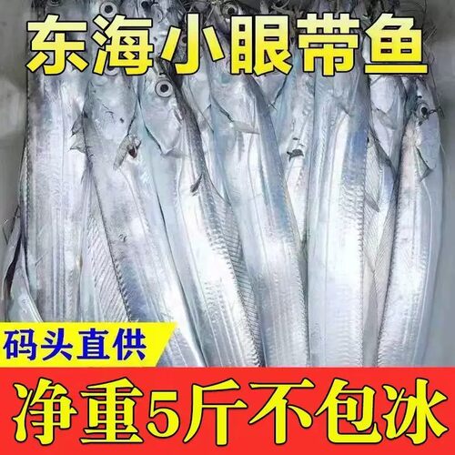 【净重无冰】带鱼整条新鲜野生东海小眼带鱼正宗带鱼批发整箱刀鱼