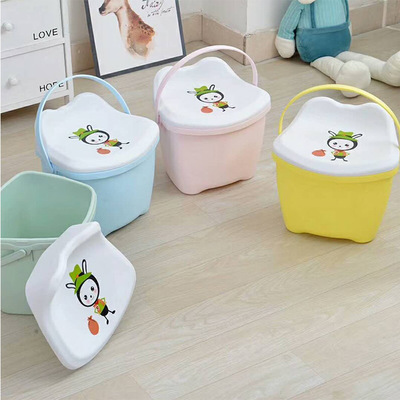 手提卡通储物凳可坐人儿童玩具