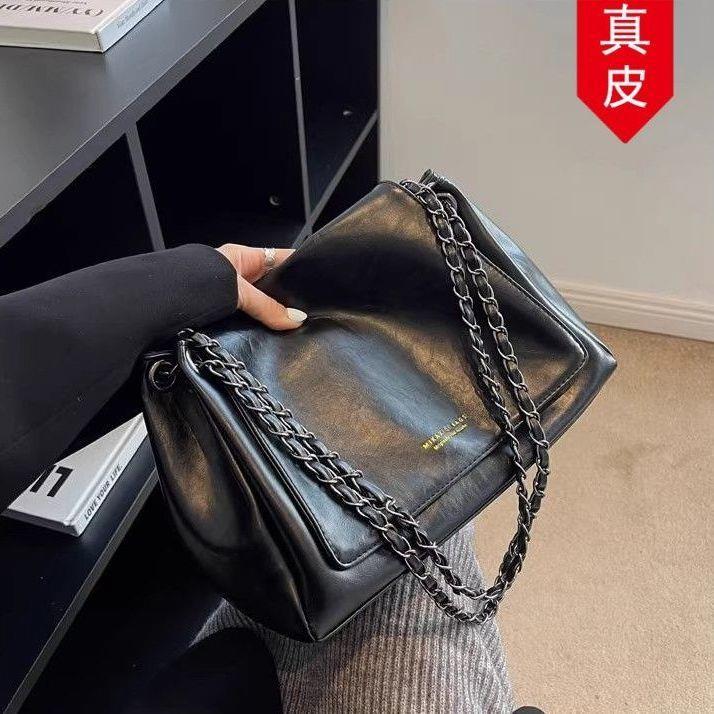 学生上课单肩百搭2026皮包包包托特斜挎包复古大容量时尚通勤女真