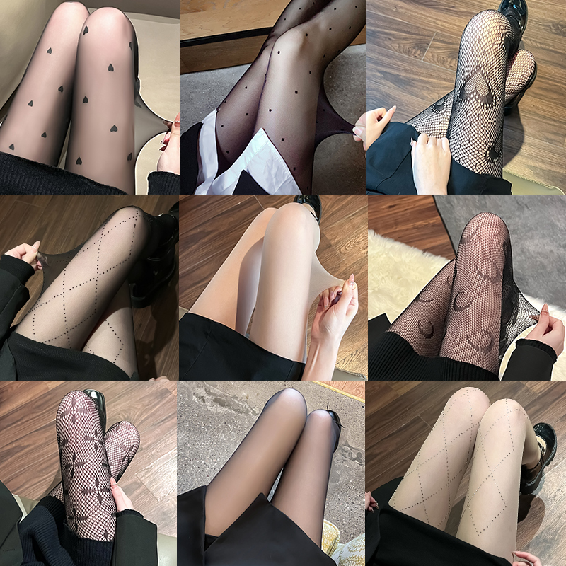 巴黎世清家黑丝女性感丝袜黑色ins超薄春秋款jk波点丝袜光腿神器
