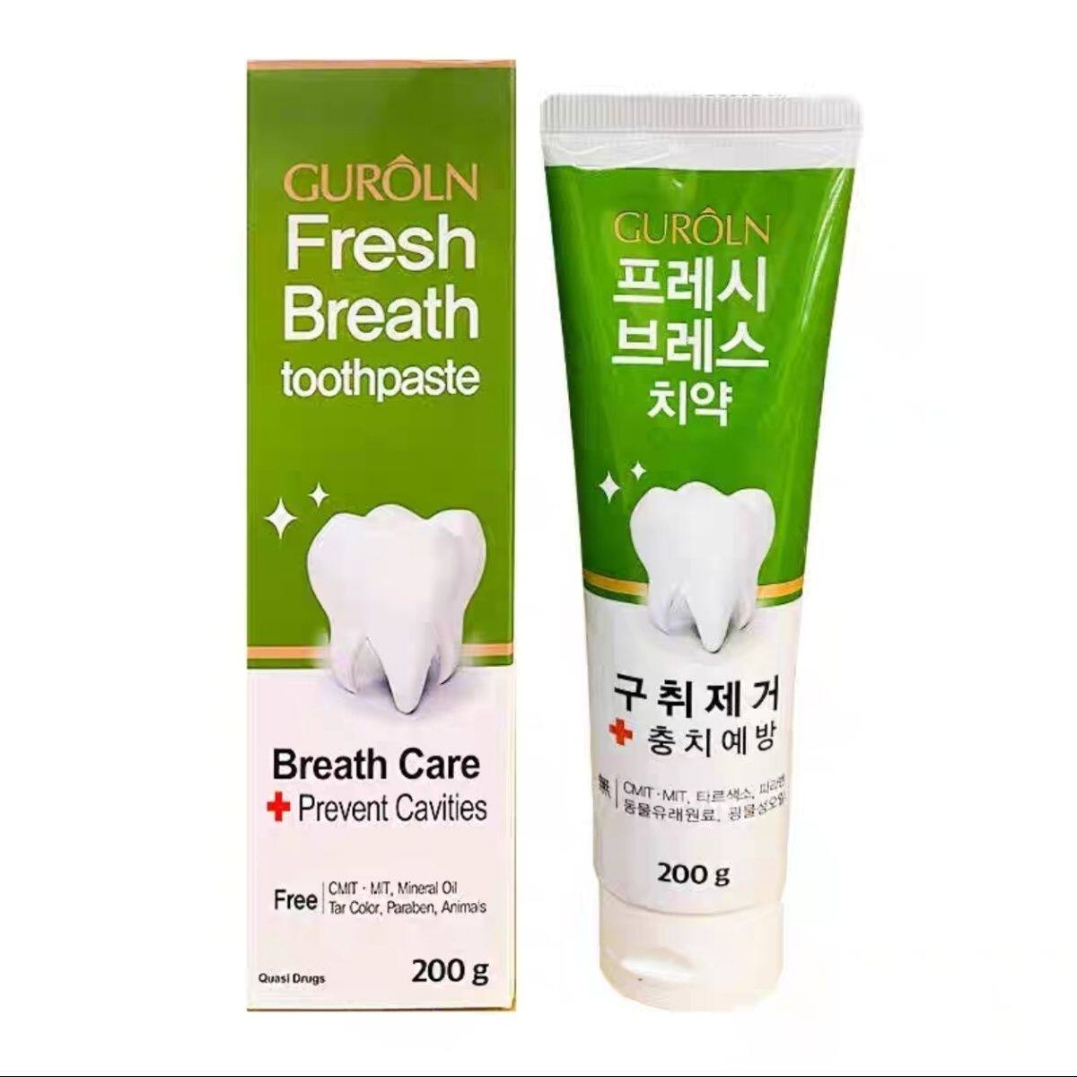 韩国进口娇诺兰GUROLN清新口气牙膏口腔护理口气清新护龈牙膏净齿