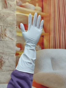 16英寸长款 一次性手套食品级丁腈橡胶手套食品加工手套水产海鲜