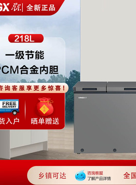 星星双温冷柜 BCD-218XR一级能效冷藏冷冻双温两用冰柜家用卧式