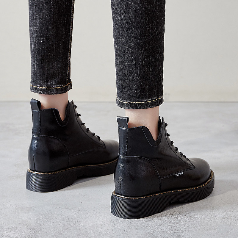 6CM内增高V口马丁靴女英伦风小个子2021秋冬加绒韩版短靴单靴潮|ruв категории Женская обувь, сапоги - от Buy2taobao.com для оказания профессиональной услуги покупки агента Taobao