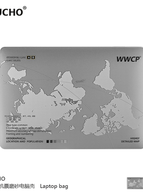 MIUCHO 世界地图电脑壳适用于苹果22款M2简约air13透明macbook14磨砂pro原创设计防摔pro16寸防磕碰保护硬壳