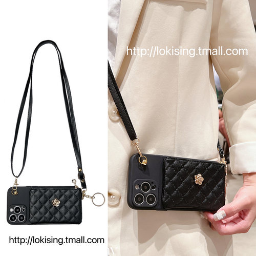 山茶花零钱卡包适用OPPOa96手机壳a5pro/a58/a3立体A57斜挎a93a55奢华a92s新款findX8/X7软胶防摔背带X5女