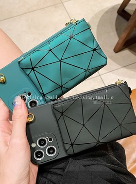 菱格零钱卡包适用红米k80手机壳k50/k60pro硅胶k70Pro斜跨note115G背包式12turbo挂绳note11pro网红note12pro