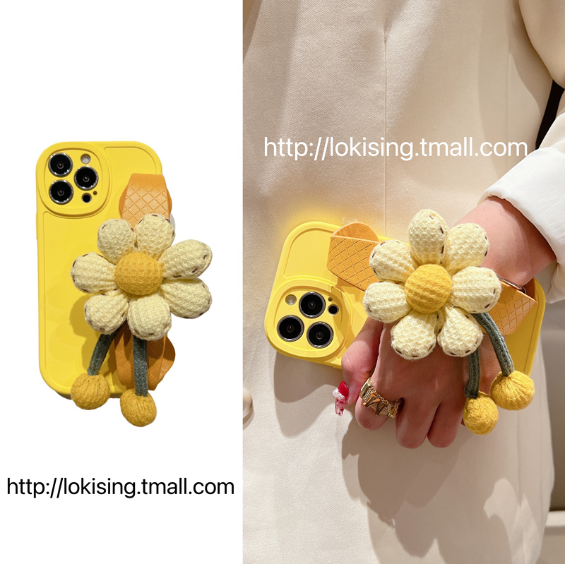 韩风南瓜小花腕带适用小米12手机壳12pro创意11简约11pro立体11青春版10新款10s斜跨10青春版软胶9防摔8女款