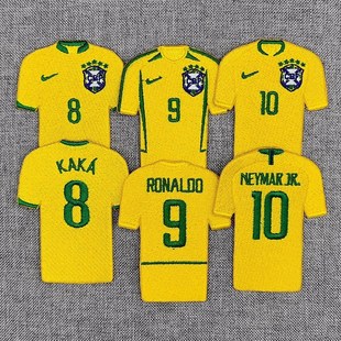 小罗卡卡迷你球衣订制周边足球主题礼品巴西队内马尔大罗球迷用品