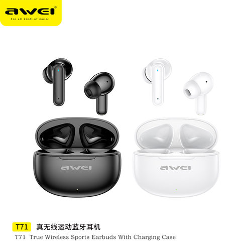 Awei真无线蓝牙耳机2026新款高音质智能触控长续航游戏运动耳机