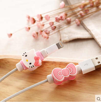 hello kitty苹果手机数据线保护套 创意耳机充电线防断裂保护器绕
