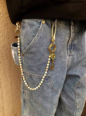 afaaa寿山石蛇皮链小众cleanfit手工牛仔裤链腰链穿搭腰间配饰ins