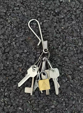 afaaa设计感包租公恶搞腰间钥匙扣 挂饰cleanfit多元素小众裤链男