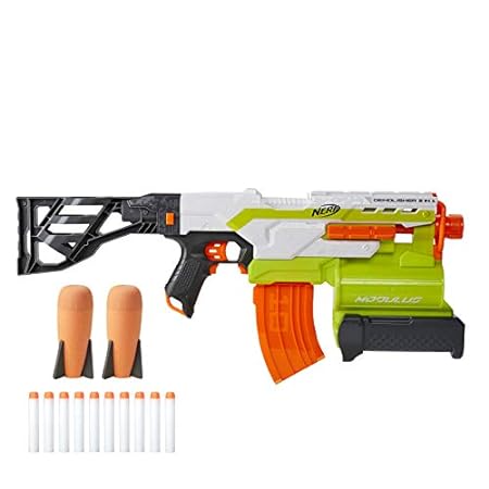 NERF Modulus Demolisher 2-in-1 Motorized Blaster， Fires D
