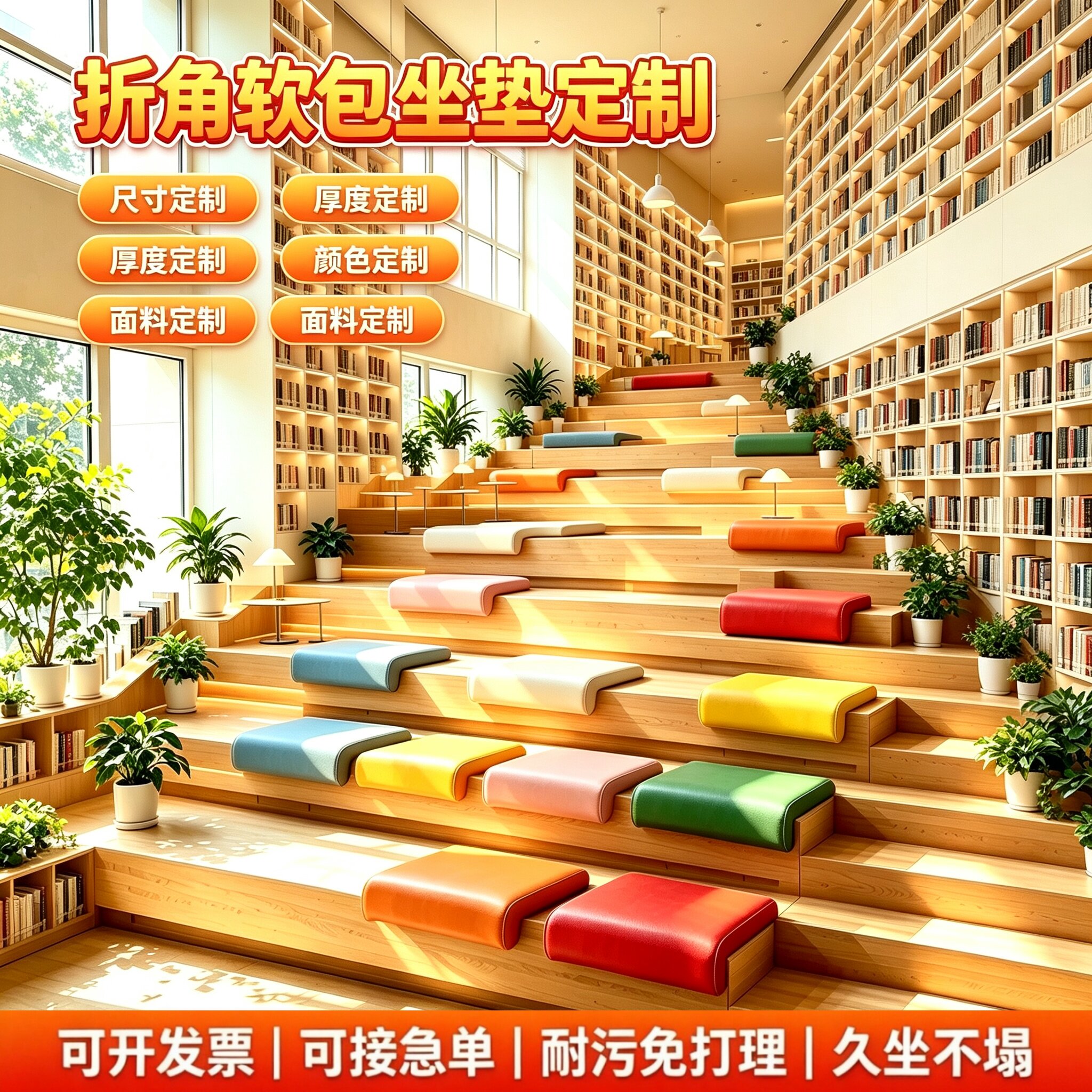 定制美学简约现代猫爪皮垫靠背防撞高弹海绵卡座软包坐垫四季通用图片