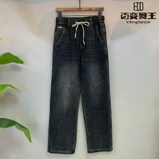 百变舞王2025冬季新款男士牛仔裤时尚百搭男装