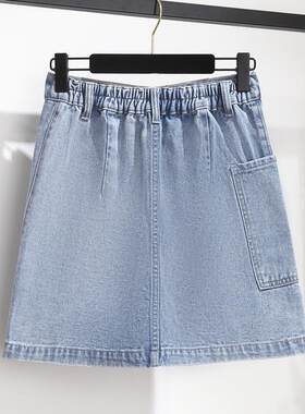 夏季大码牛仔短裙女胖mm