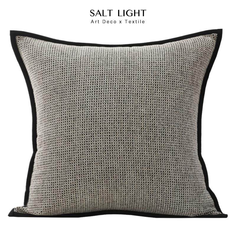 现代简约客厅沙发抱枕靠垫丝绒提花靠枕卧室办公室靠背方枕50x50