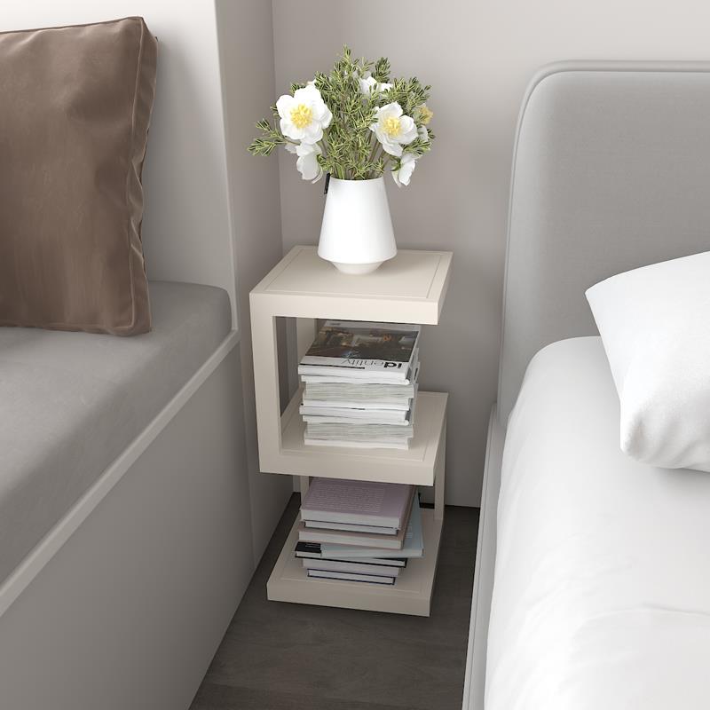 轻奢床头柜置物架现代简约客厅沙发边柜简易卧室窄缝床边柜储物柜