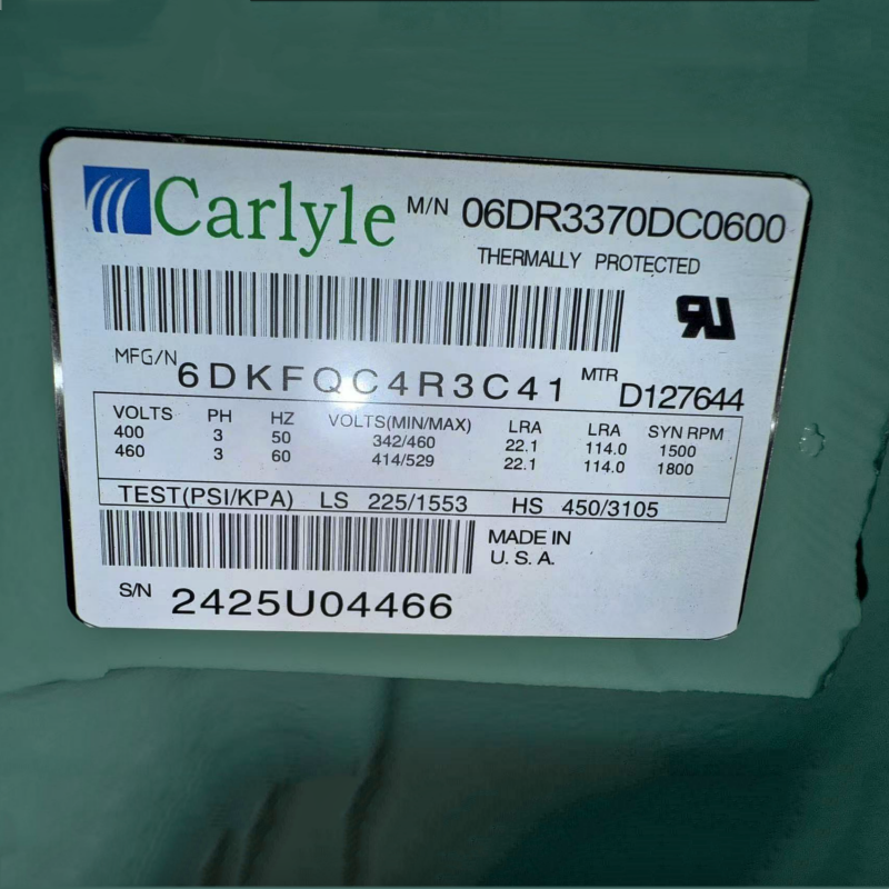 06DR241BCC06C0 06DM3130CA3650 06DR3370DC0600开利半封闭压缩机