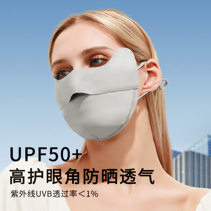 SoloSunny防晒口罩女防紫外线2026新款高颜值冰丝防晒面罩全脸薄