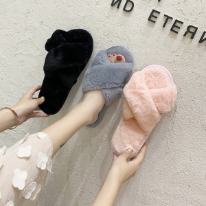 韩版秋冬毛绒绒女鞋