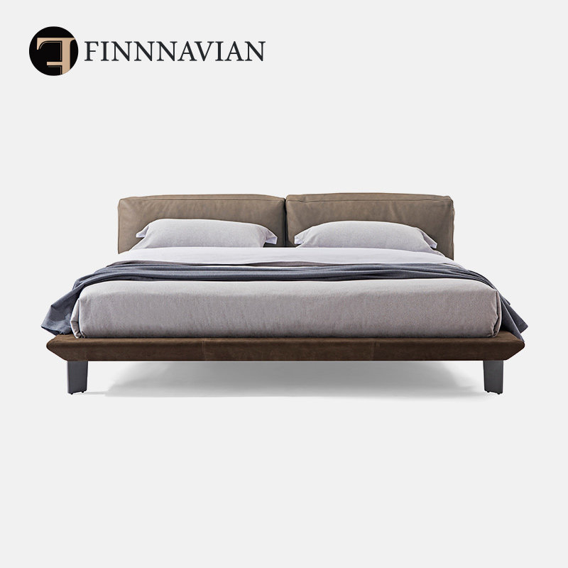 【十年质保】现代极简全真皮软床