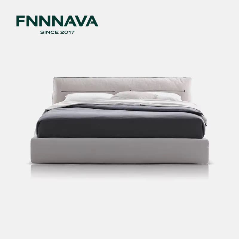 芬纳维亚传承 现代简约小户主卧双人床 Jacque杰奎 进口真皮婚床