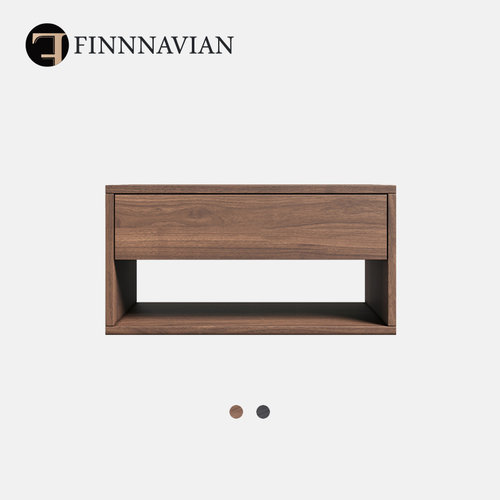 【十年质保】意式黑胡桃木床头柜