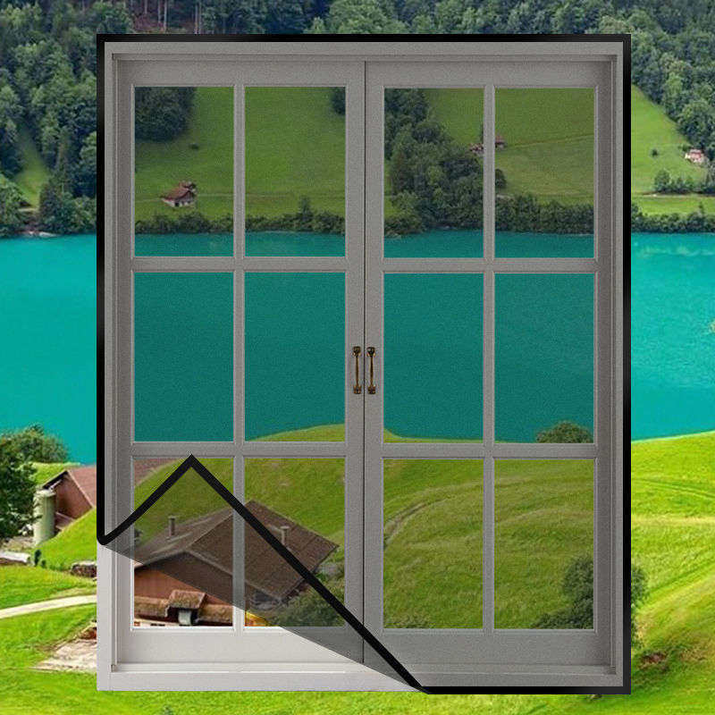 防蚊高档隐形加密软纱窗门帘子防蝇通风家用卧室大门魔术贴免打孔