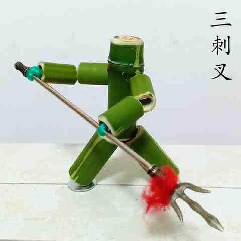 竹节人diy半成品手工自制竹子竹人玩具生diy材料小竹人打架pk木偶