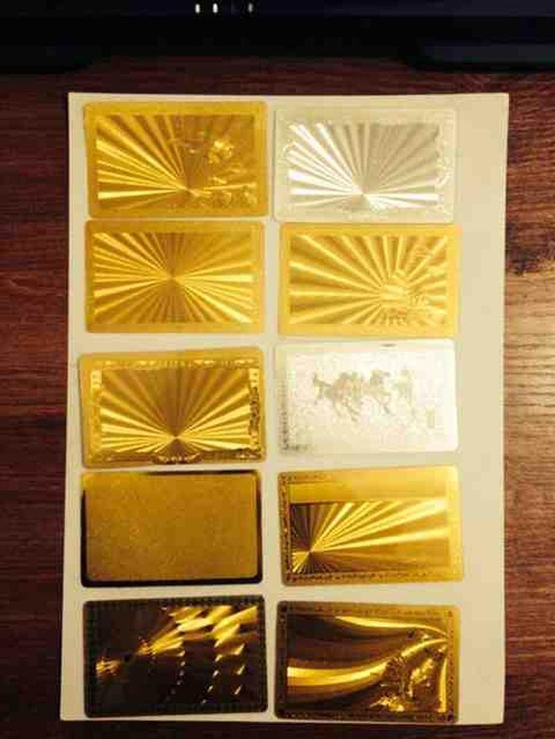 包邮镭射名片纸金箔名片卡纸金箔名片纸金箔纸金箔纸