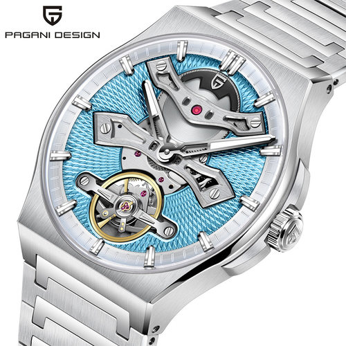 PAGANI DESIGN 男士商务手表PD-YS028新款机械镂空机芯夜光精钢表