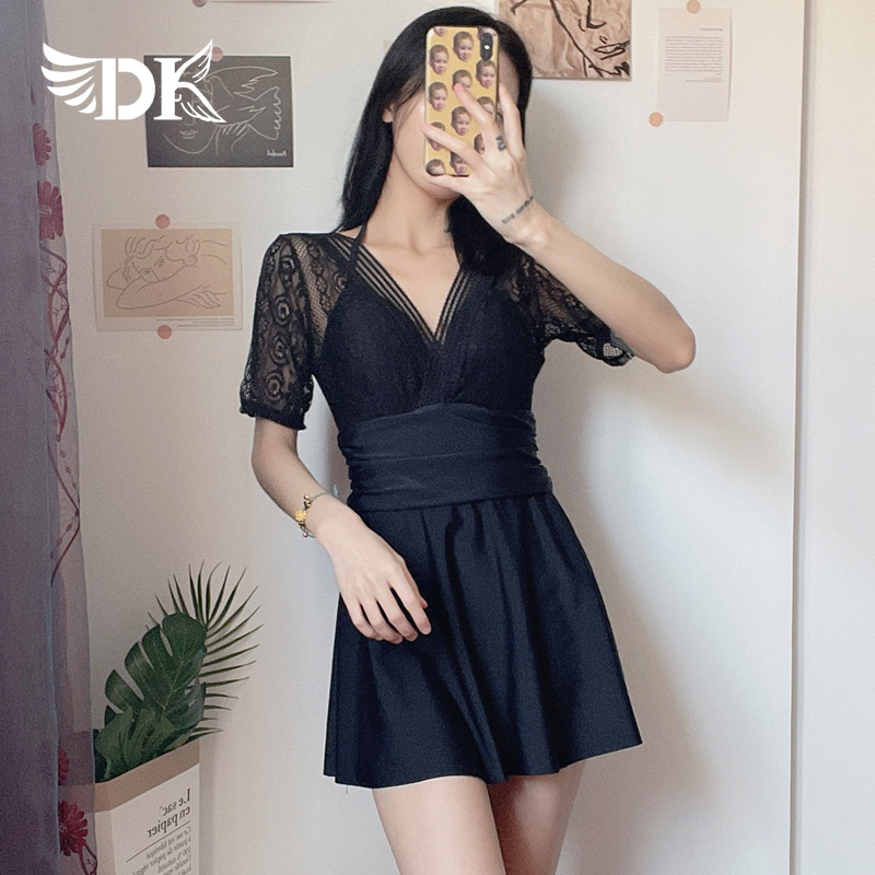dk温泉泳衣女2023新款小胸聚拢