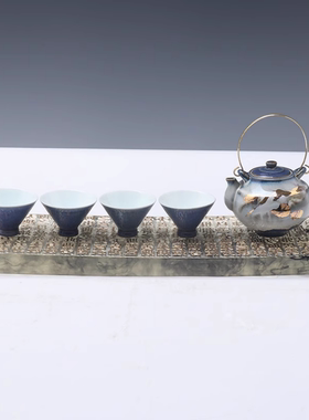 新中式样板房陶瓷茶具套装摆件