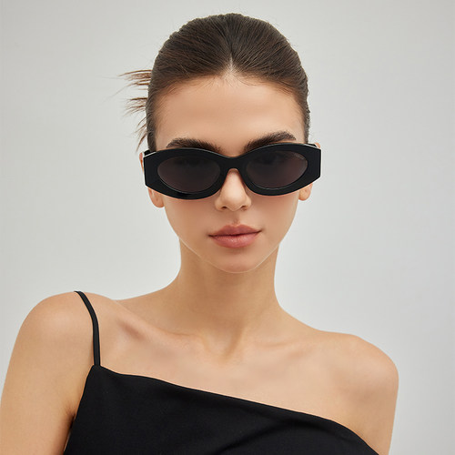 宝丽来偏光墨镜2025年新款时尚复古不规则女款太阳镜防紫外线0105