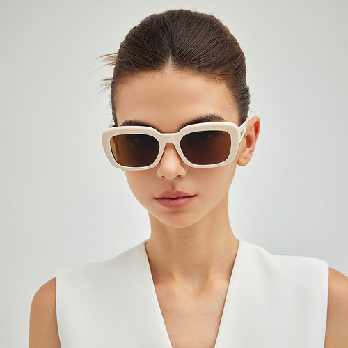 【林允同款】宝丽来偏光墨镜新款时尚复古温柔方框女款太阳镜0104