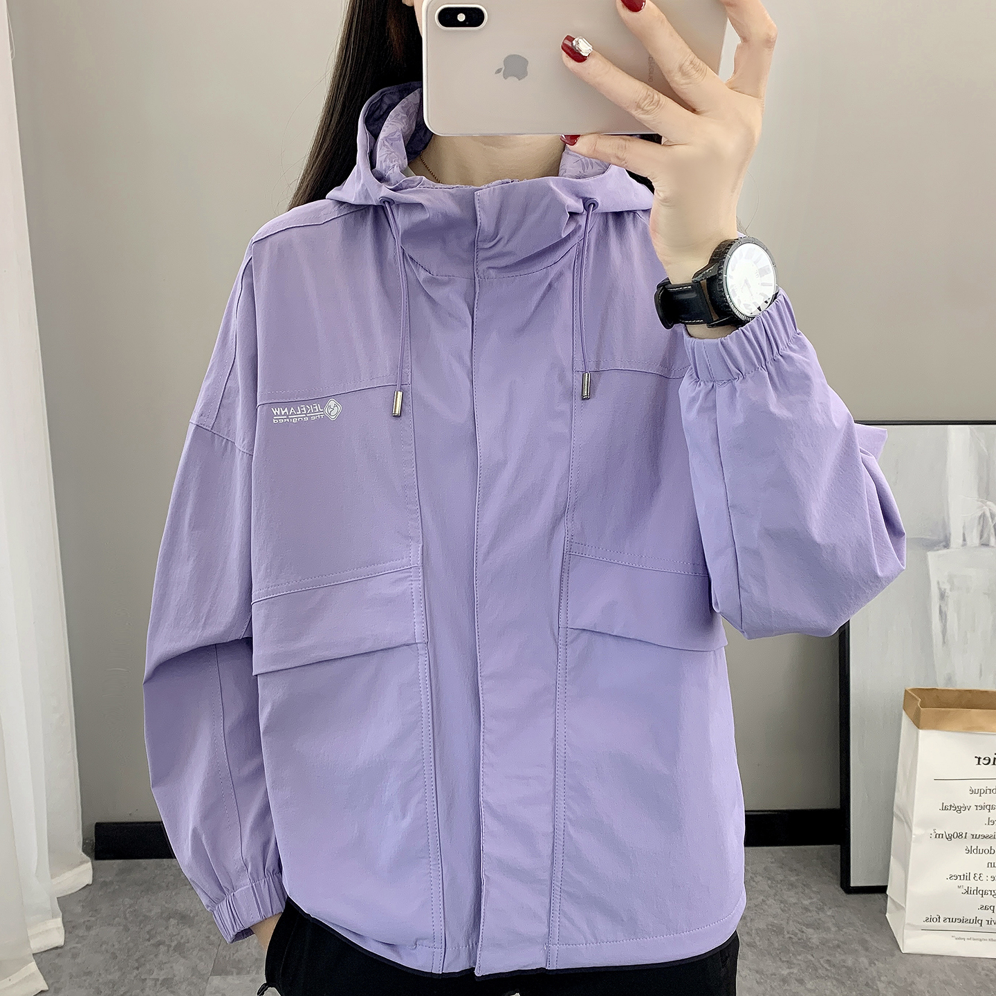 豹迹冲锋衣外套女款软壳衣