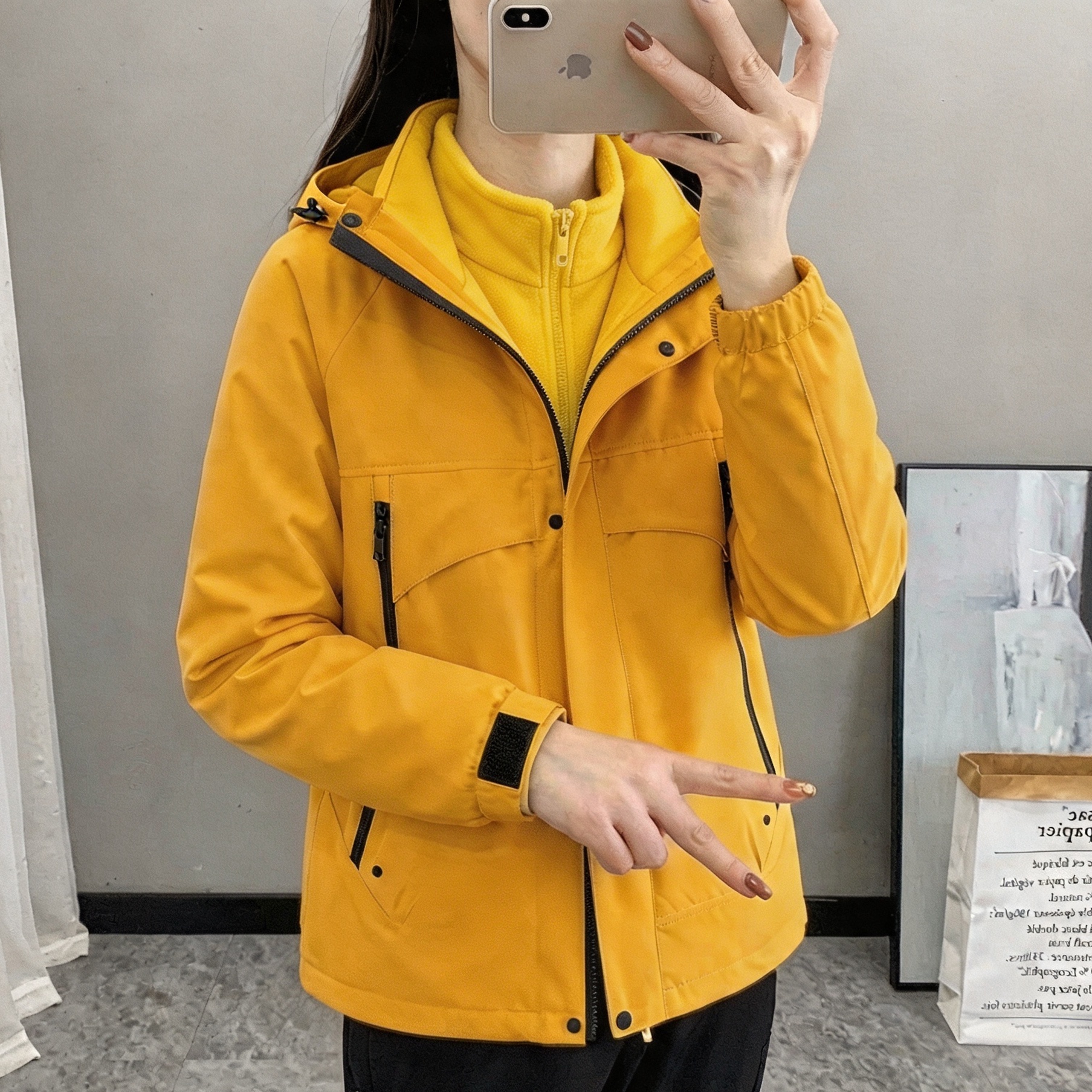 三合一加绒防风防水冲锋衣