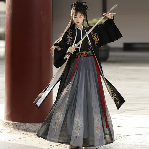 宋制汉服国风刺绣武侠风舞蹈服