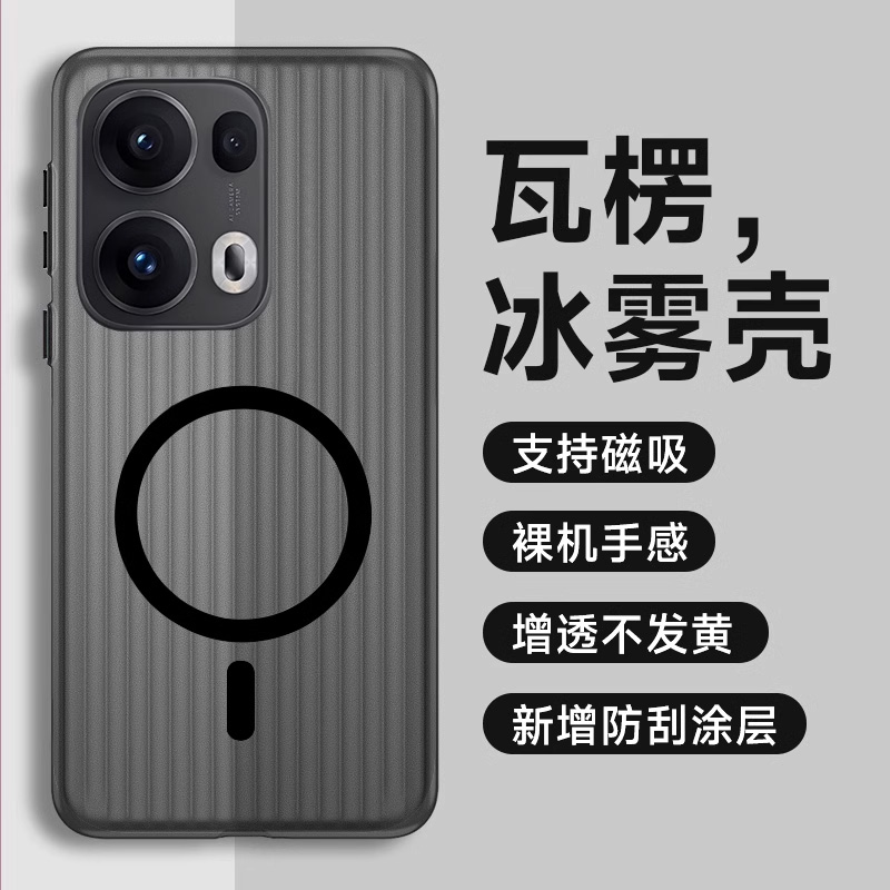 适用OPPO Reno13手机壳新款冰雾磨砂Reno14高级感全包防摔Reno13Pro磁吸散热Reno14Pro网红男女por超薄保护套
