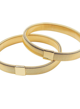 咔饰彤 新款弹簧男士臂环 金属弹性手镯手环酒保赌场袖固防滑袖箍