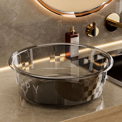 新款洗脸盆家用轻奢高颜值透明加厚洗漱盆洗脚盆宿舍洗头盆塑料盆