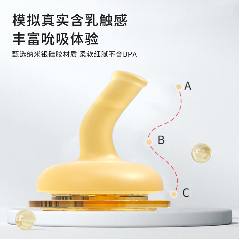 宝宝奶瓶一岁以上吸管杯儿童喝奶防胀气防吐带手柄防摔学饮喝水杯