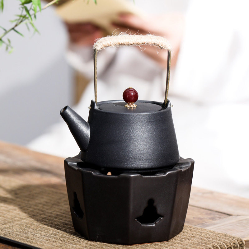 仿古铜提梁绕麻绳提手防烫把手提梁单卖多款适配茶壶手柄厂家直销