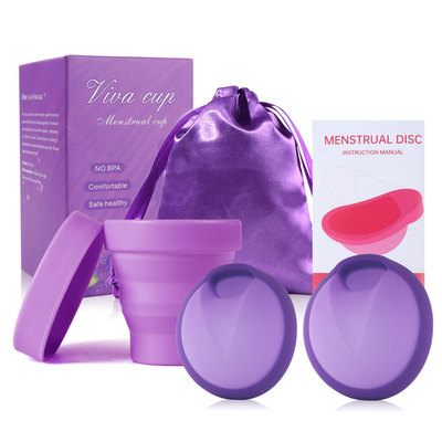 大姨妈月经杯收纳盒跨境月经碟亚马逊月经盘硅胶月事杯女性经期