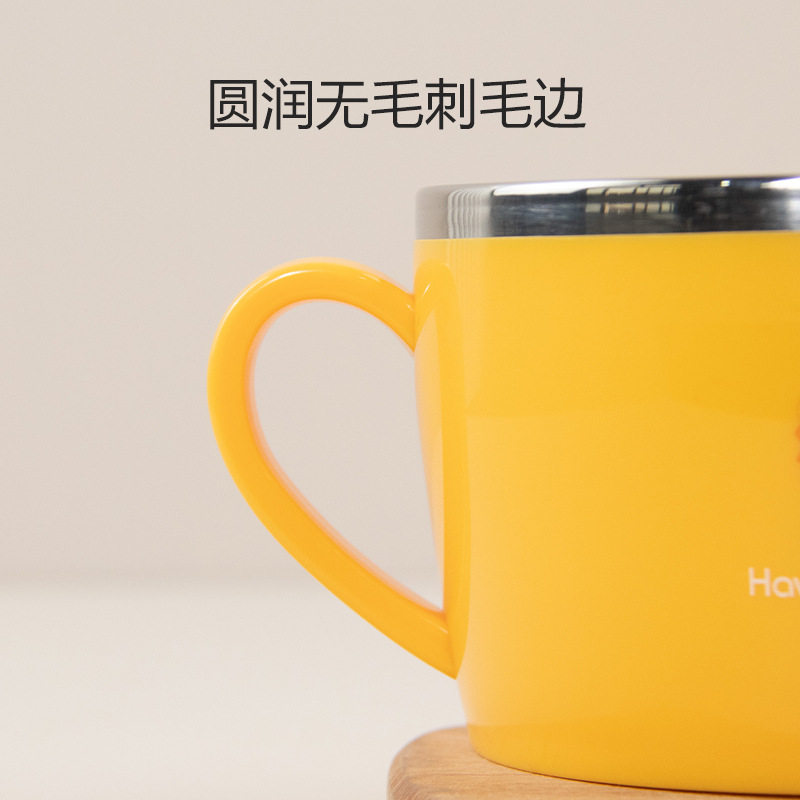 儿童防滑防烫不锈钢保温碗宝宝注水防烫带手柄保温不锈钢注水辅食