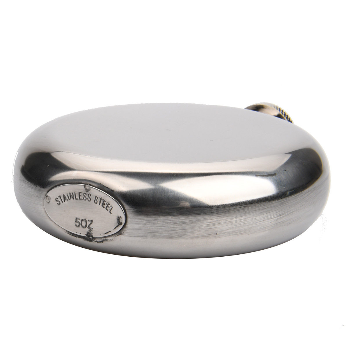 镜光面酒壶男士随身不锈钢便携式5盎司圆形酒壶瓶95g