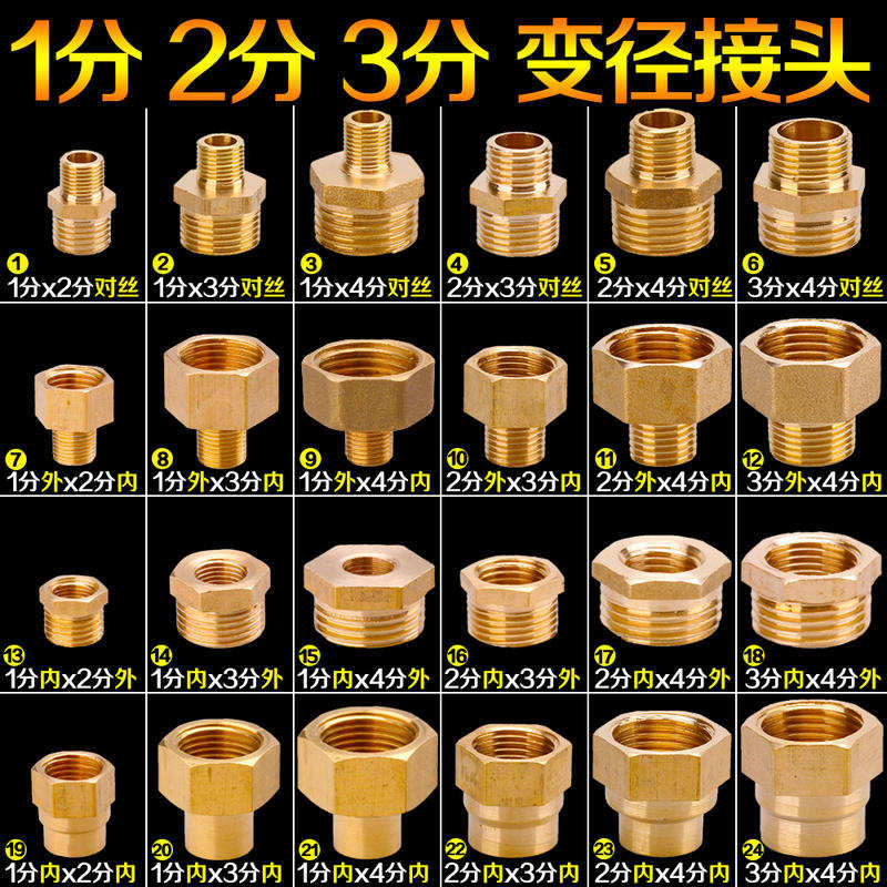 3分变2分 4分转3分接头大小头变径对丝直接补芯异径内外2020新款